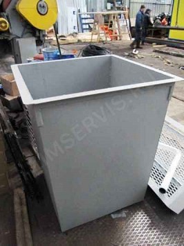 Контейнер для мусора металлический простой стандартный 0,75 куб.м из 2мм